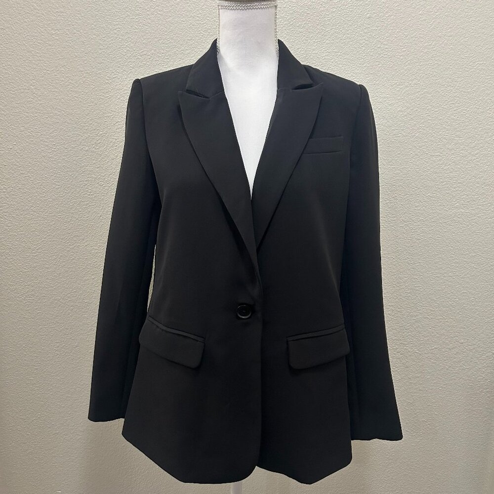Vince Camuto tailored jacket, black, single button closure, small